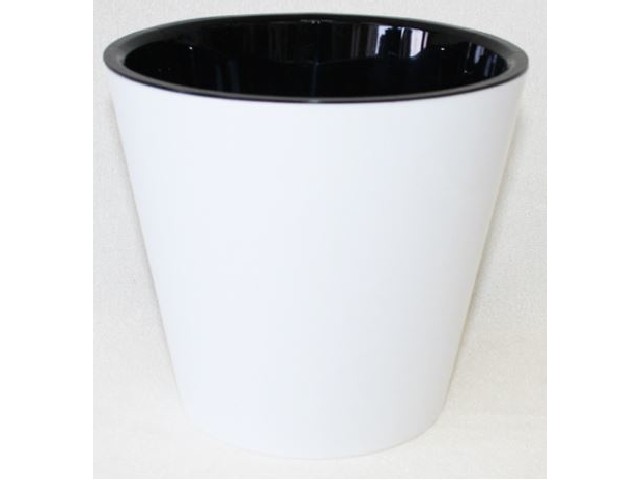 Горшок для цветов InGreen London D230 мм, 5л, с дренажной вставкой белый